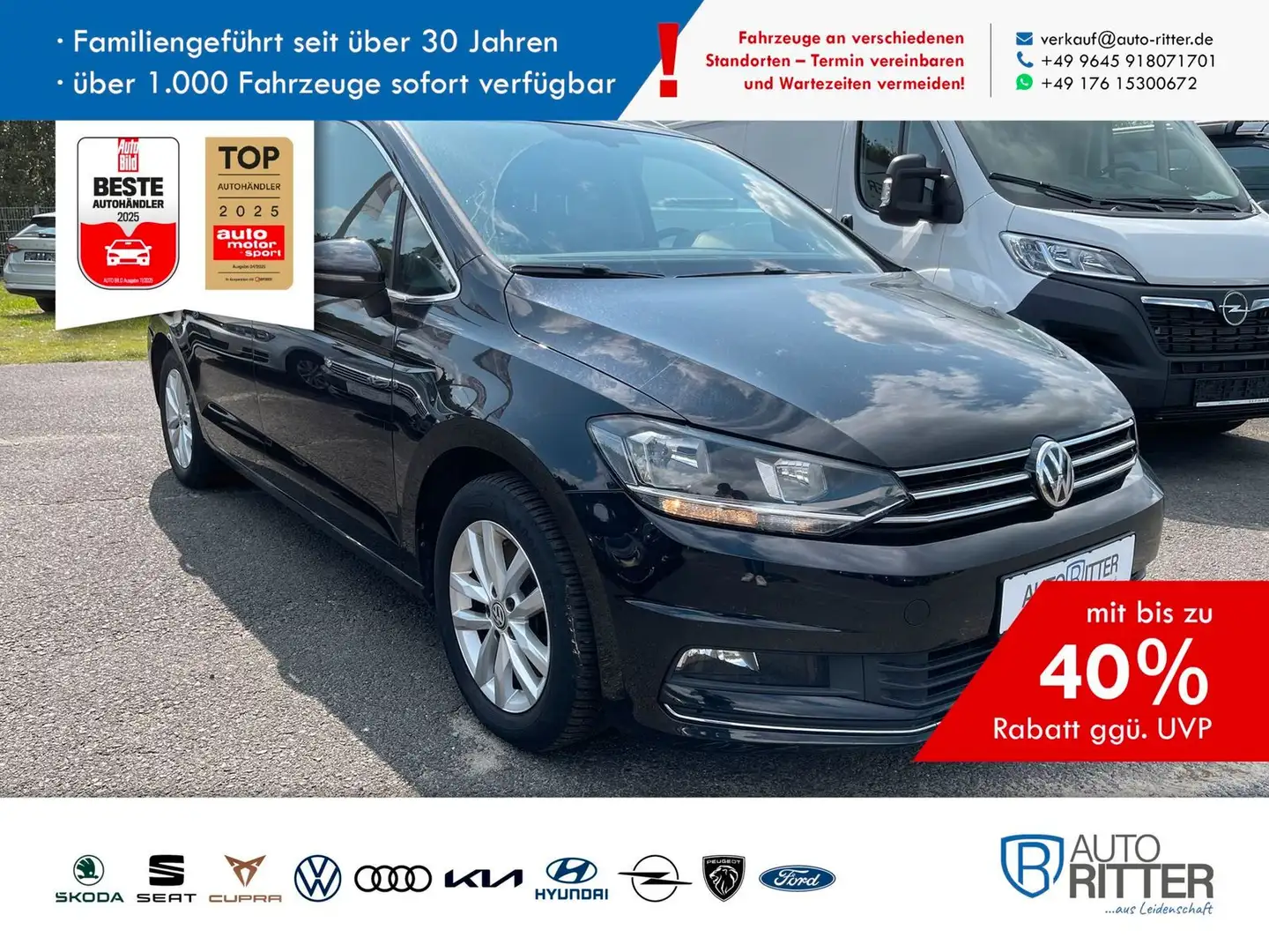Volkswagen Touran 1.4 TSI DSG Highline ACC|PDC|LED| Noir - 1