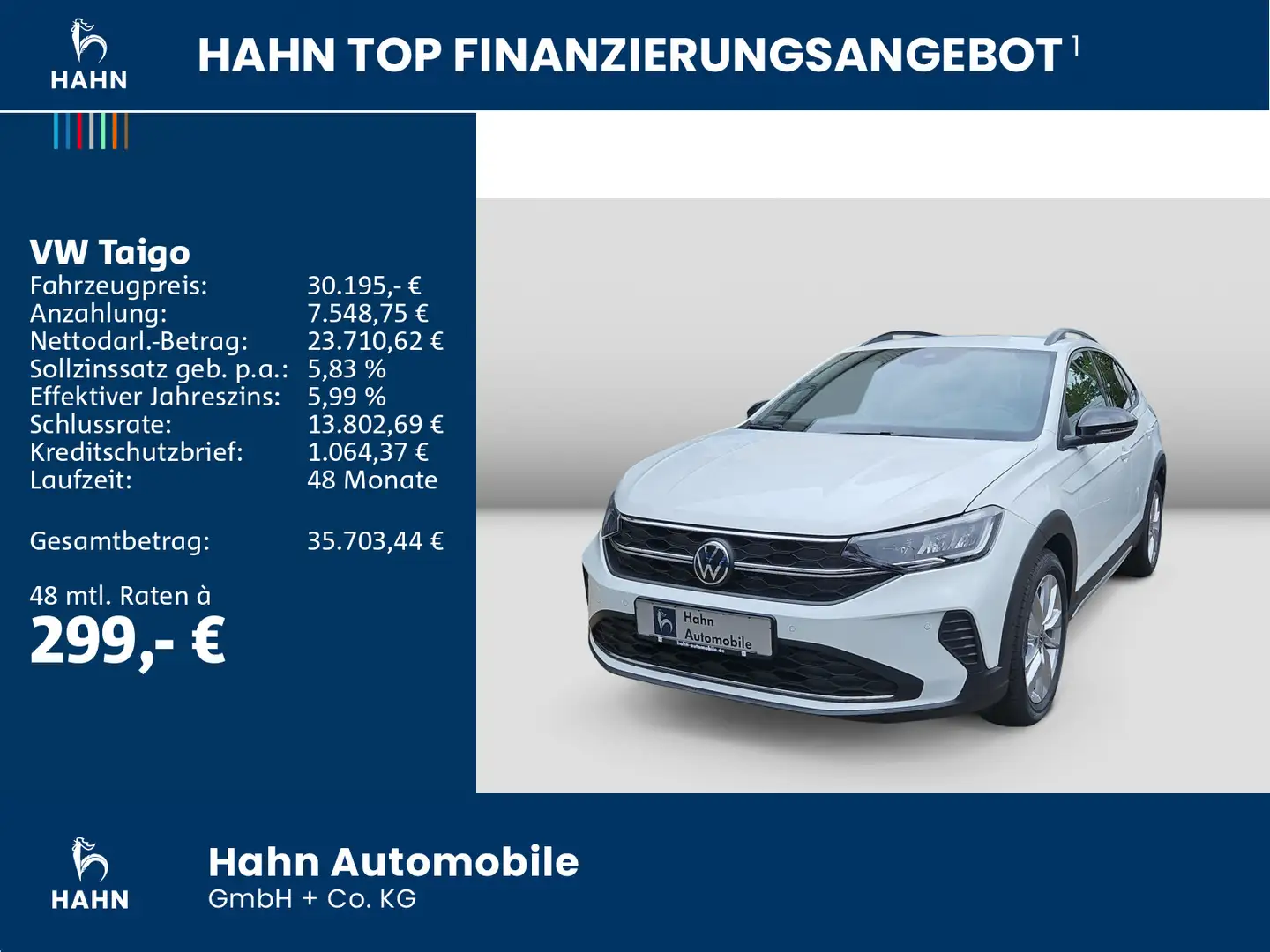Volkswagen Taigo GOAL 1.0 TSI 116 PS DSG NAV*KAM*ACC*APP* Weiß - 2