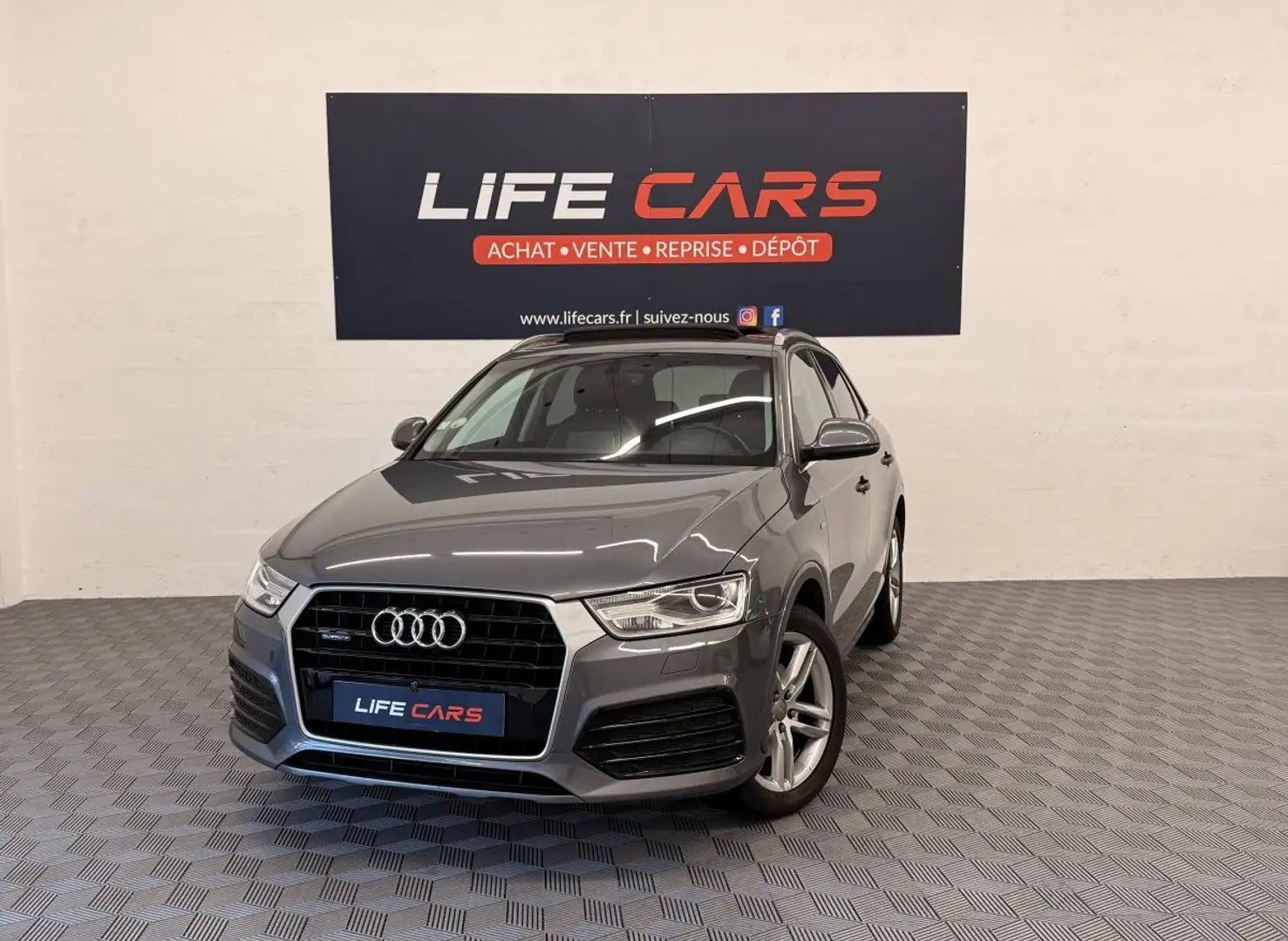 Audi Q3 2.0 TDI 150ch S line quattro 2016 S tronic 7 entretien complet Gris - 2