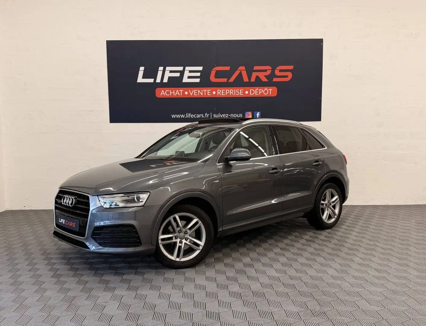 Audi Q3 2.0 TDI 150ch S line quattro 2016 S tronic 7 entretien complet Gris - 1