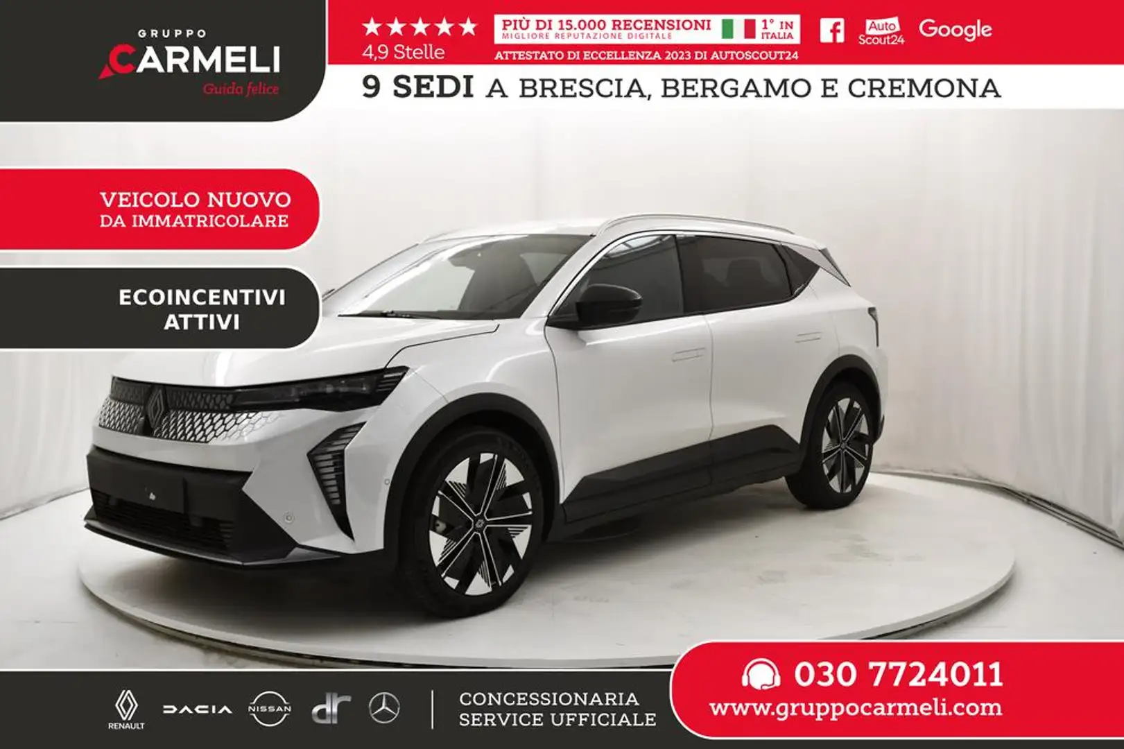 Renault Scenic Techno comfort range 170cv Blanc - 1