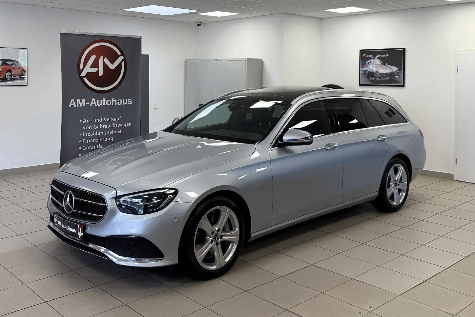 Mercedes-Benz E 400 d T 4M *PanoSD*HUD*LED*Kamera*el.Heckklappe Srebrny - 2