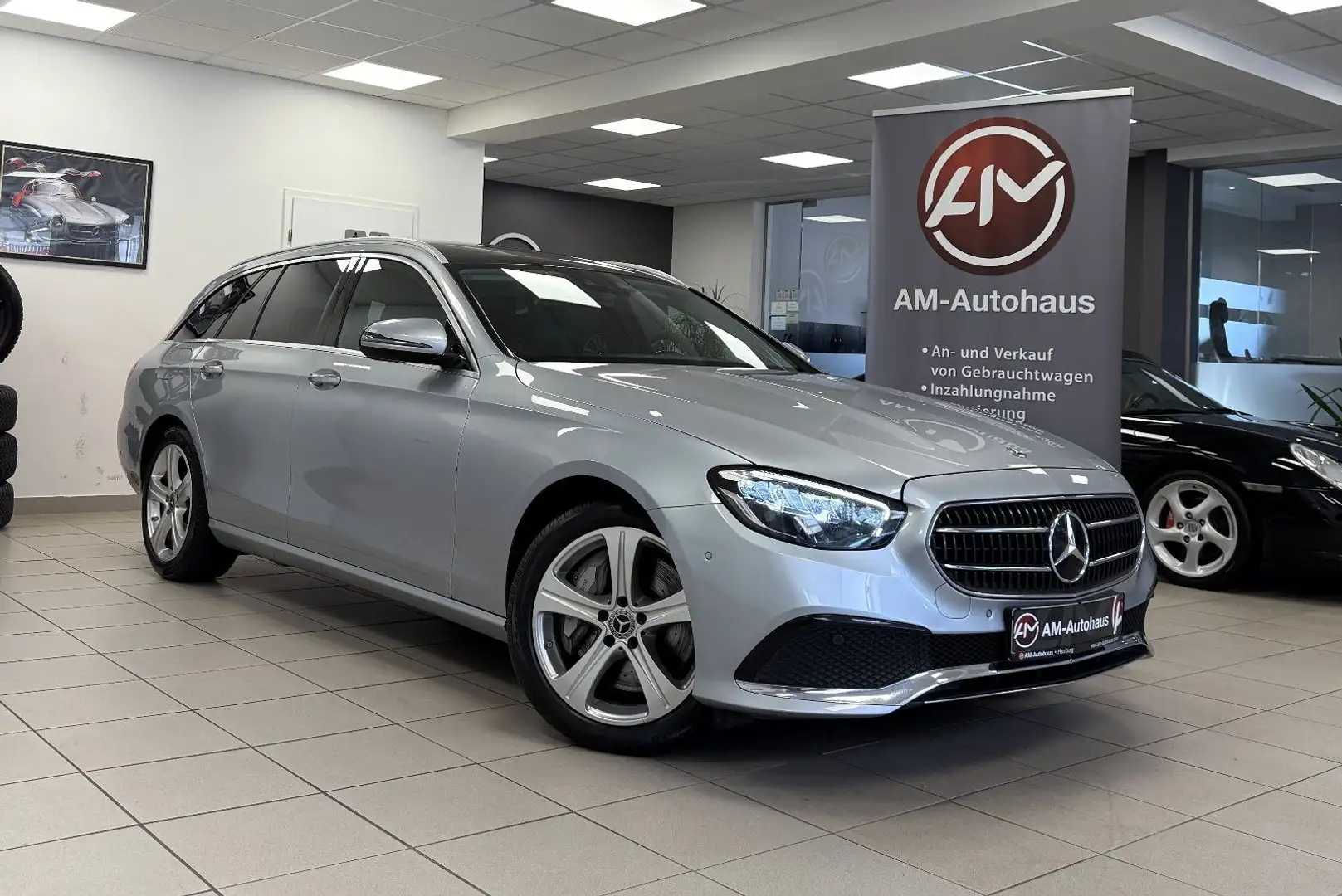 Mercedes-Benz E 400 d T 4M *PanoSD*HUD*LED*Kamera*el.Heckklappe Srebrny - 1