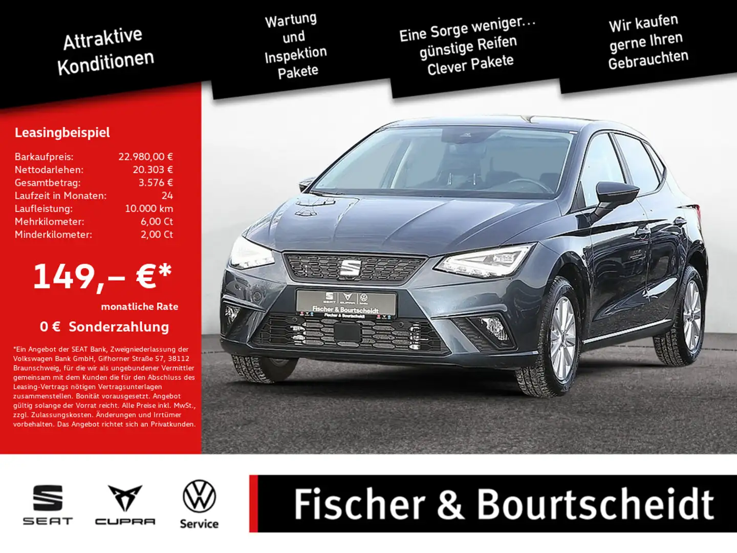 SEAT Ibiza Style 1.0 TSI 4,20% EFF* FACELIFT Grau - 1