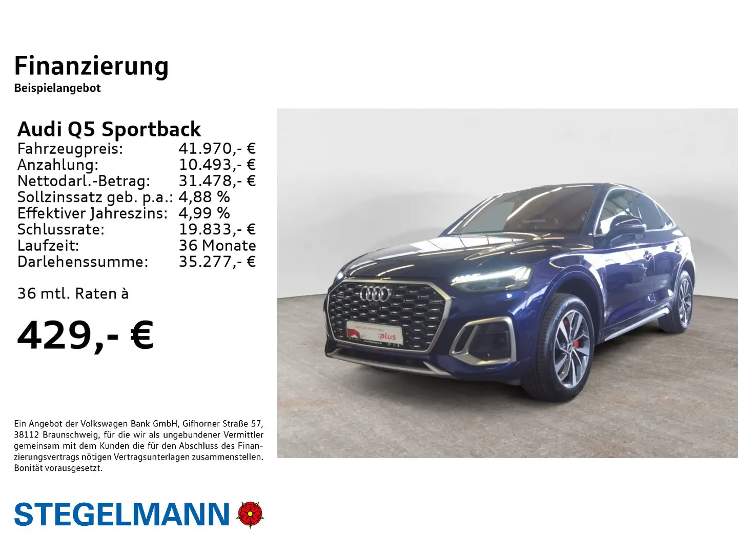 Audi Q5 40 TDI qu. S-tronic S-Line *AHK*LED Blau - 2