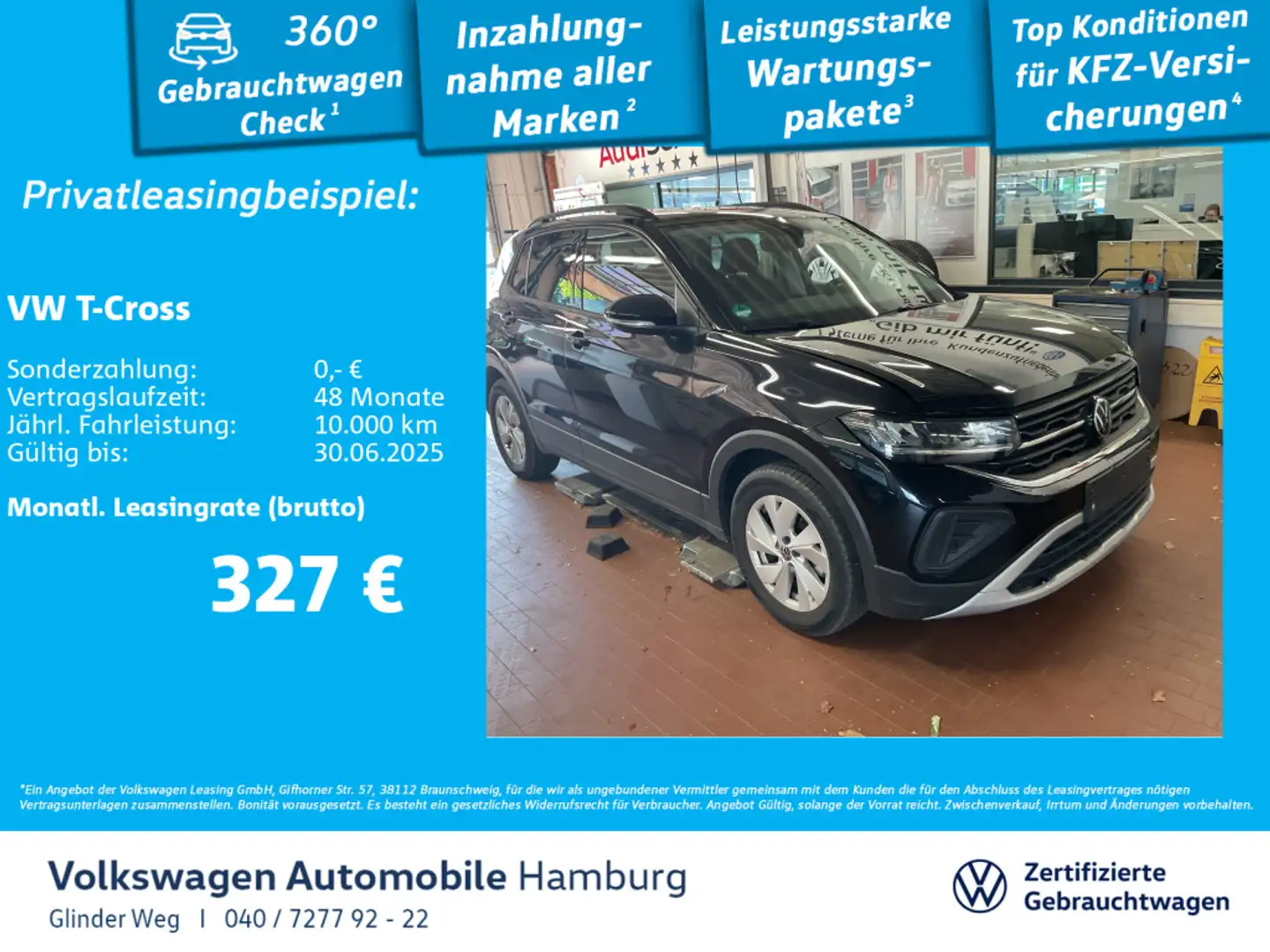 Volkswagen T-Cross 1.0 TSI DSG Life Rückfahrkamera Ganzjahr Schwarz - 1
