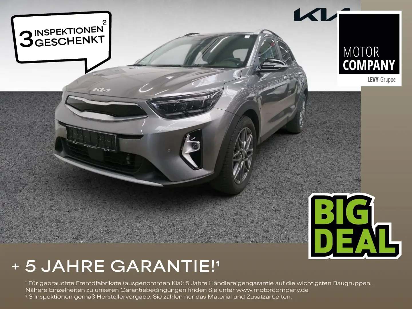 Kia Stonic 1.0 T-GDI Nightline Edit. +Navi+R.Kam+PDC+ Grau - 1