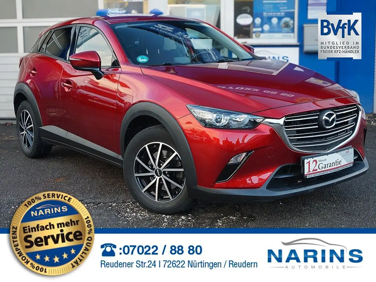 Mazda CX-3 Center-Line Navi Klima PDC Sizheizung Rojo - 1