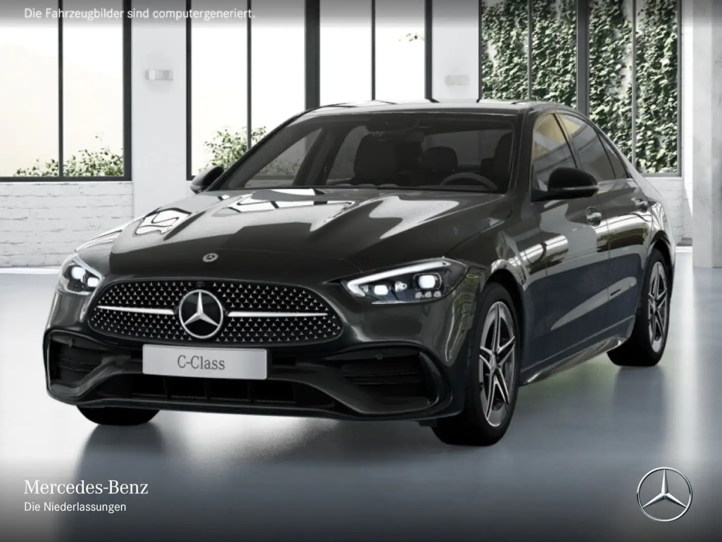 Mercedes-Benz C 200 d AMG+NIGHT+360+TOTW+KEYLESS+9G Grau - 2