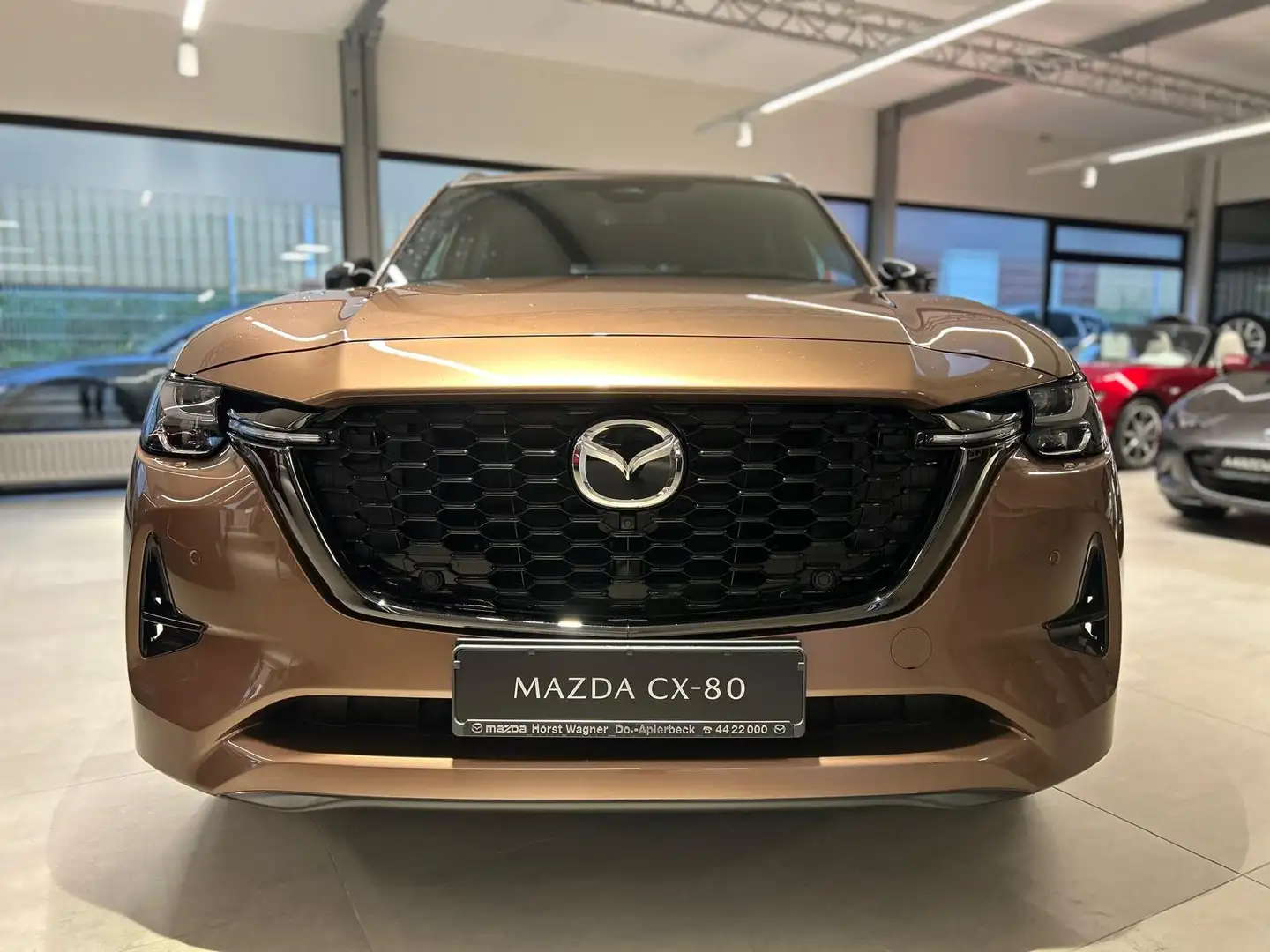 Mazda CX-80 Homura Plus 254 PS *Pano*Bose*Matrix*Leder*Neuwage Hnědá - 2