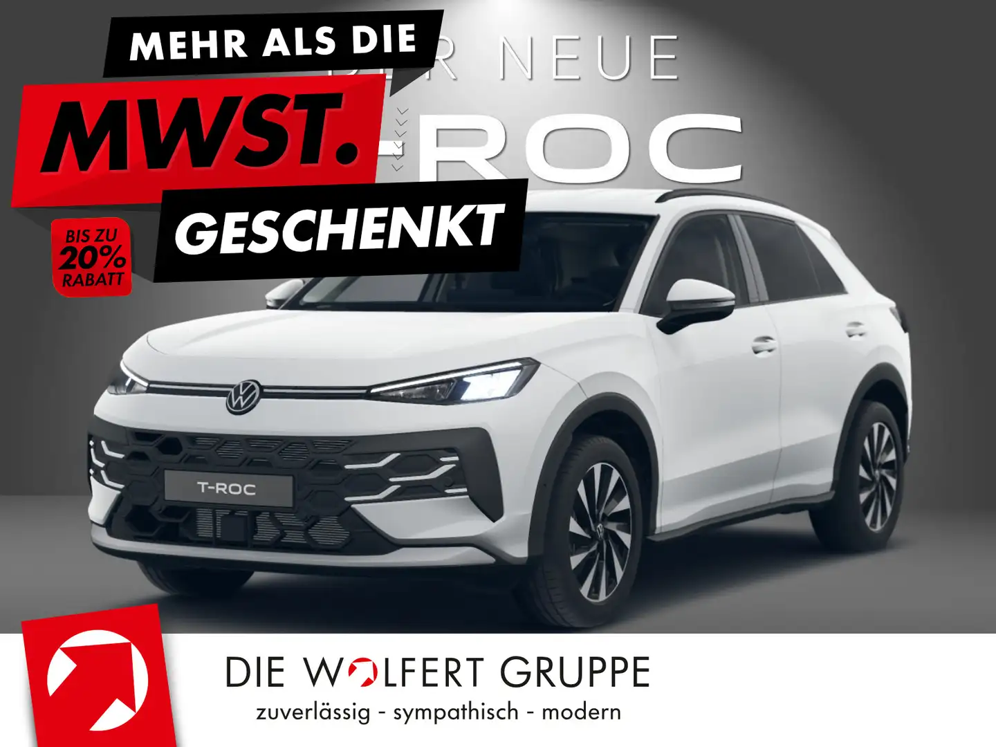 Volkswagen T-Roc Life 1.5 eTSI OPF (116 PS) DSG *GANZJAHRES Weiß - 1