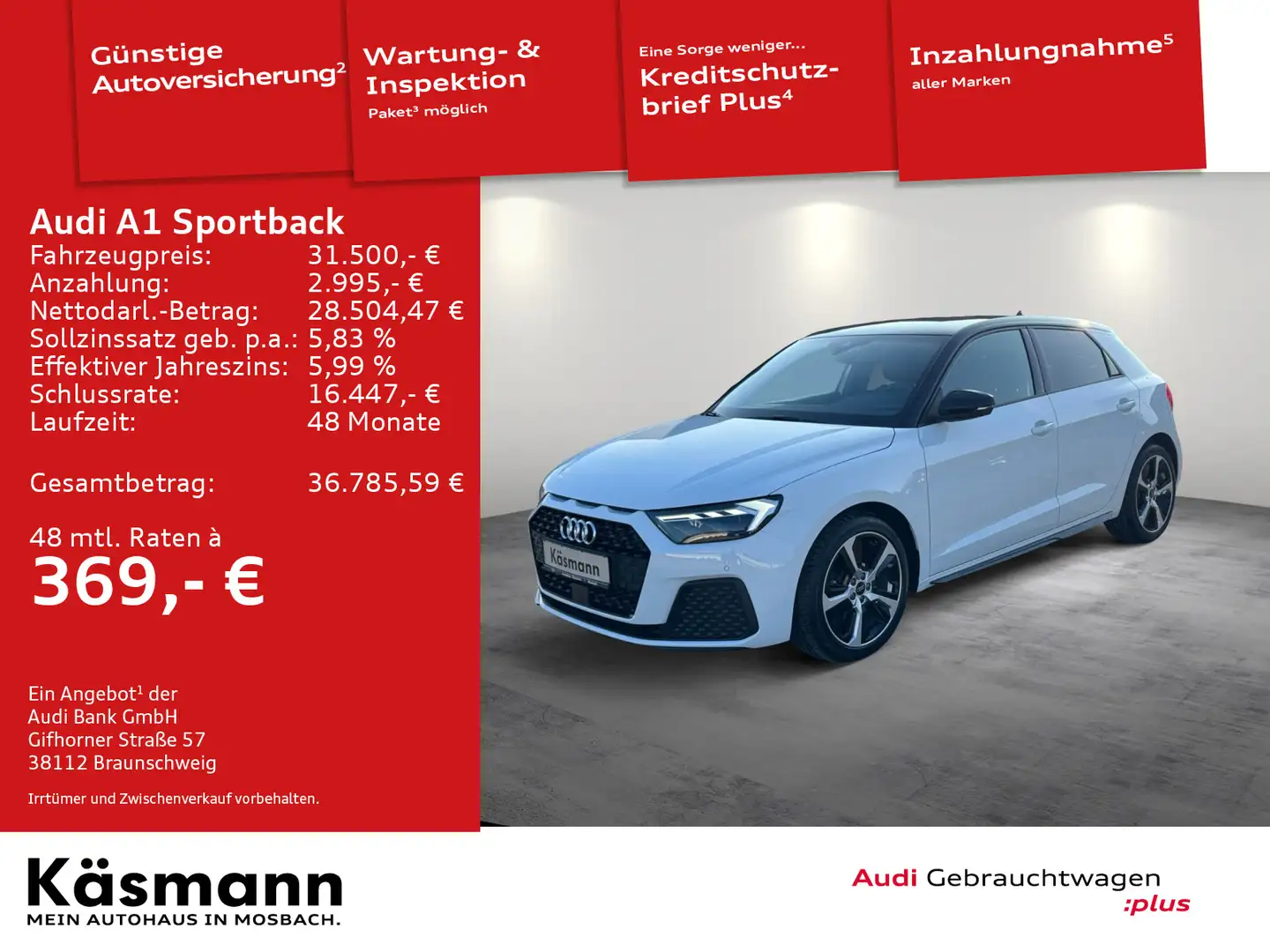 Audi A1 35TFSI LED KAM SHZ SMARTINTER Blanc - 2