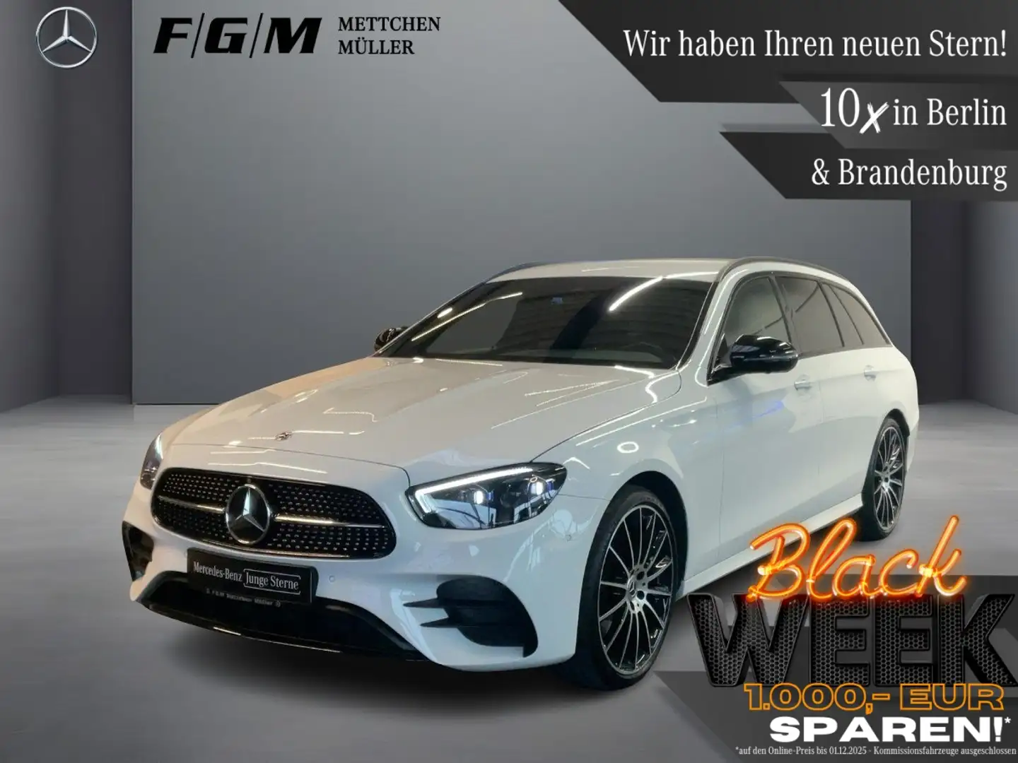Mercedes-Benz E 220 d T AMG Line MBeam|TWA|360|Night|Sitzhz Weiß - 1