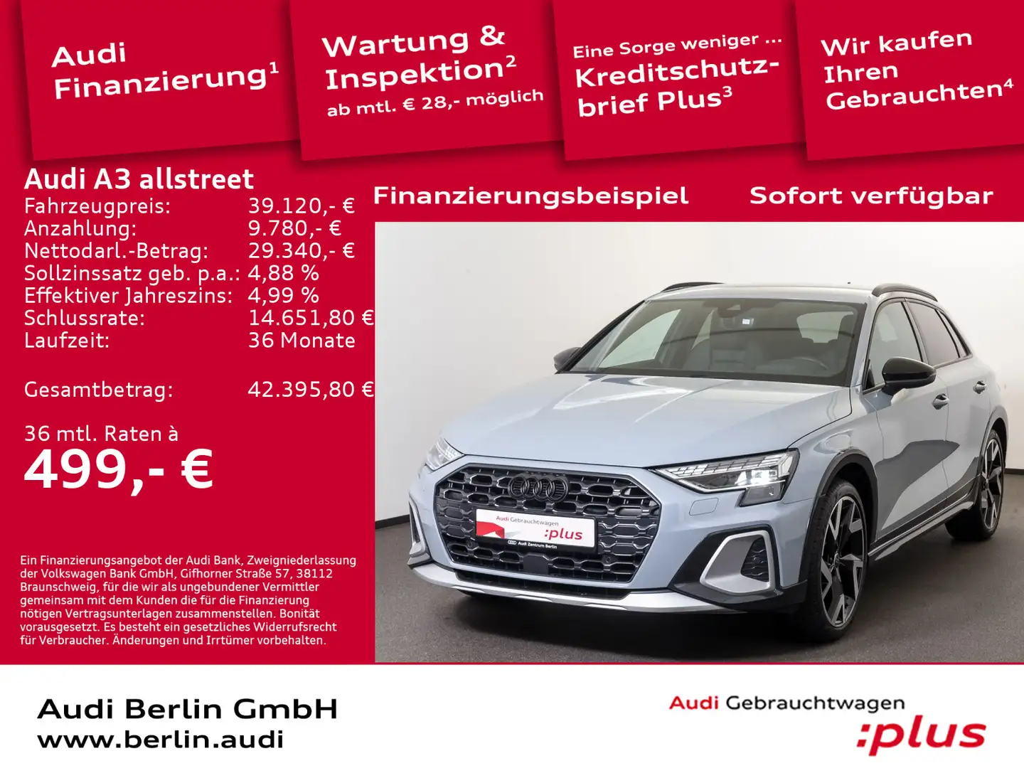 Audi A3 35 TDI S tr. RFK MATRIX HUD SONOS Grau - 1