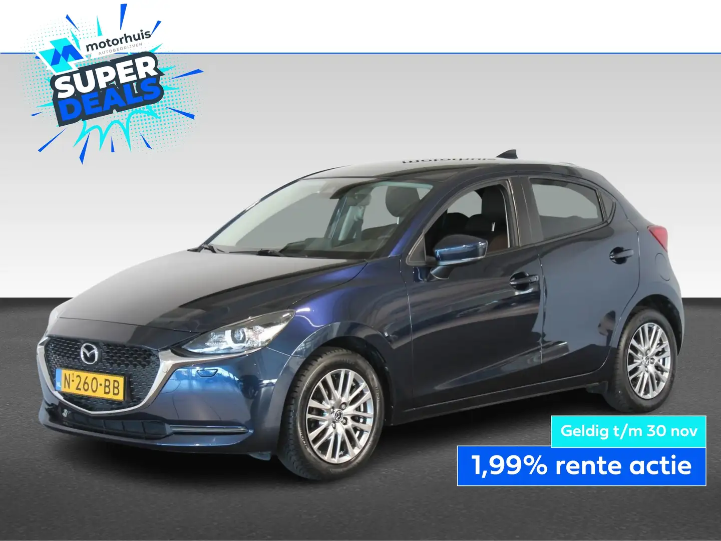 Mazda 2 1.5 SKYACTIV-G 90PK STYLE SELECTED Blauw - 1