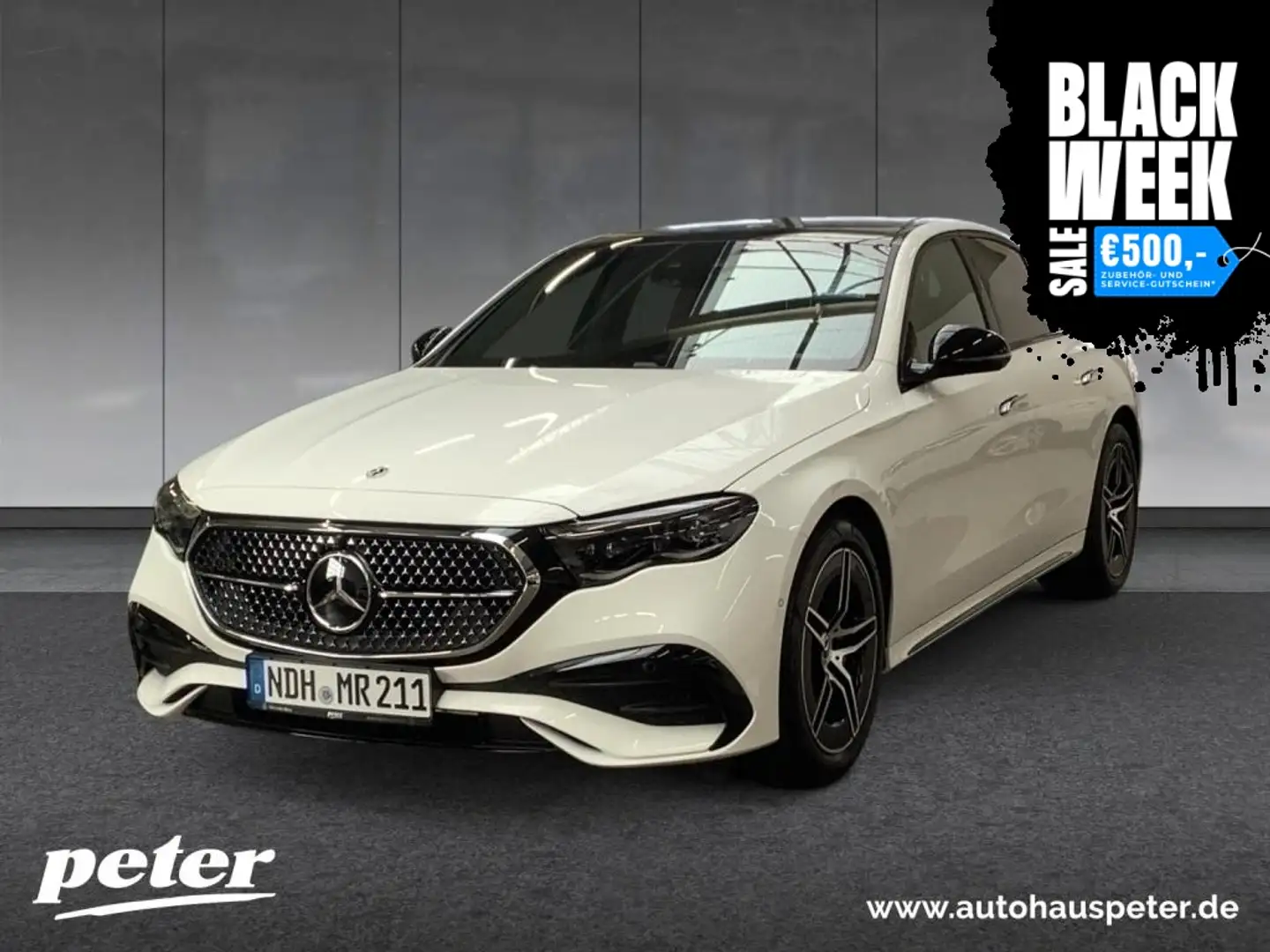 Mercedes-Benz E 200 Limousine AMG+NIGHT+19"+SUPERSCREEN+MEMORY Weiß - 1