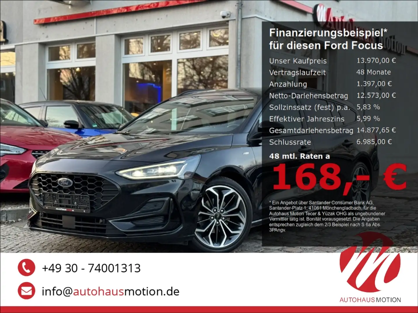Ford Focus Turnier ST-Line X Pano Navi Kamera LED Noir - 1