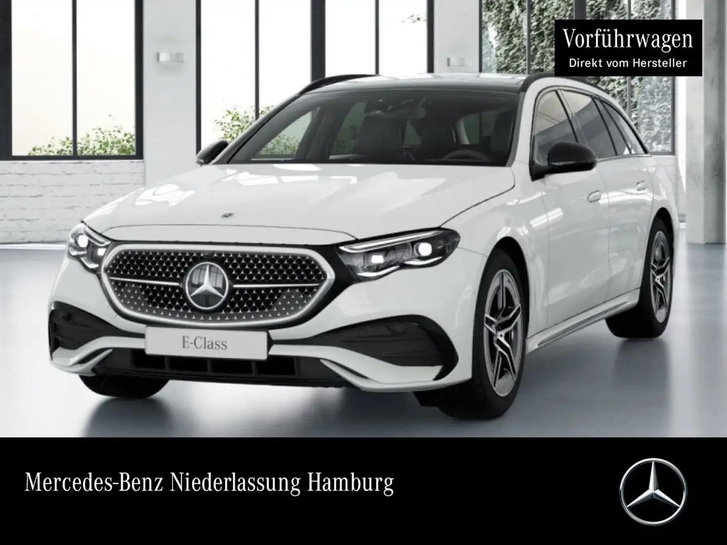 Mercedes-Benz E 200 T Edition AMG-Line Fahrass 360° Pano Distr. Weiß - 1