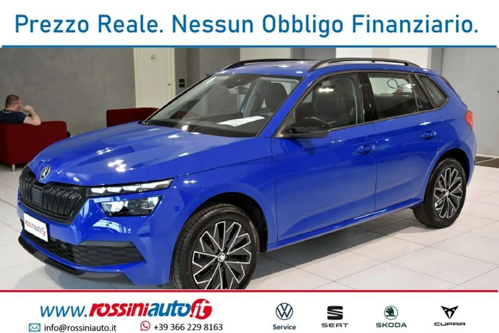 Skoda Kamiq 1.0 TSI 110 CV DSG STYLE + BLACK DESIGN PACK + R17 Blau - 1