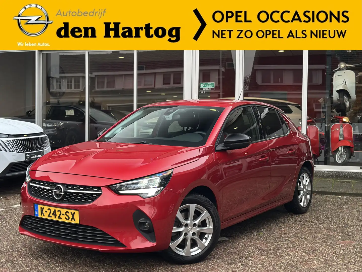 Opel Corsa 1.2 Elegance Winter pakket/ ECC / LED. Rood - 1