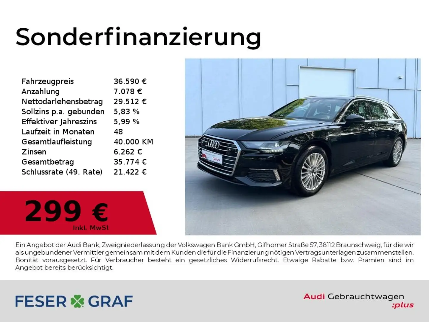 Audi A6 Avant 45TFSI quattro design Memory/Kamera/ACC/Sitz Noir - 1