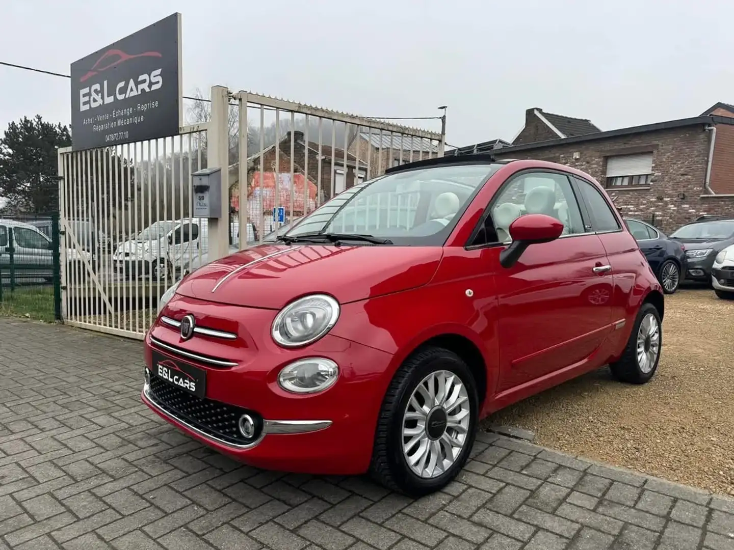 Fiat 500C 1.2i Lounge **12 mois de garantie** Rood - 1