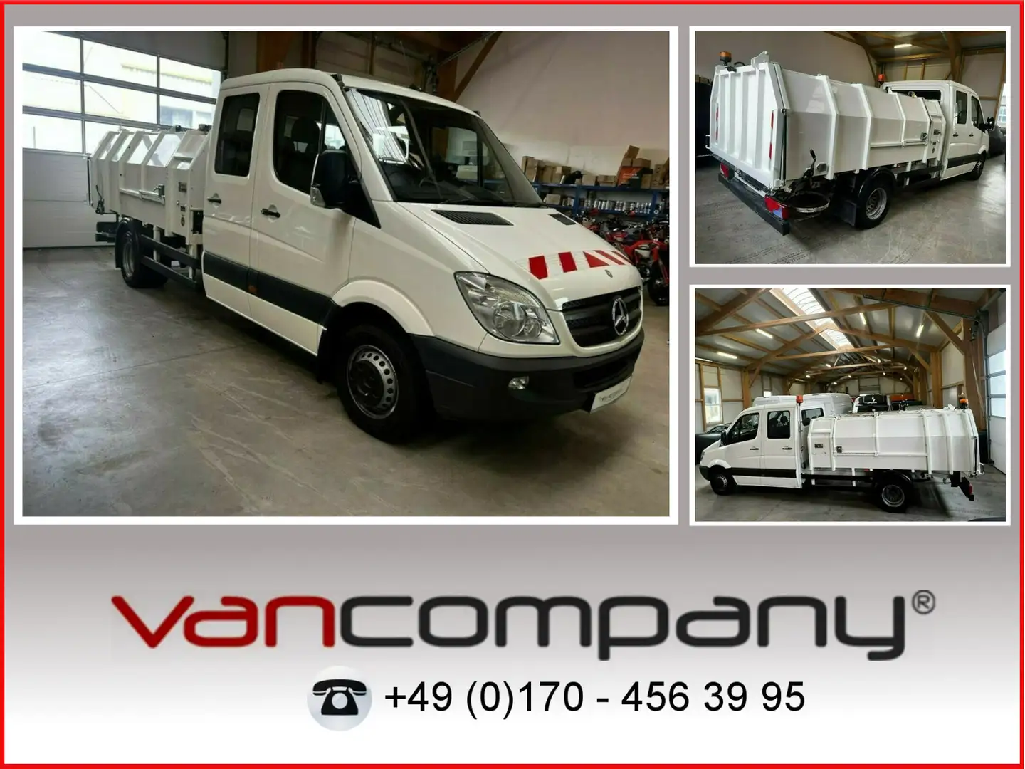 Mercedes-Benz Sprinter 516 CDI Müllwagen Papierkorbsammelfzg. Weiß - 1