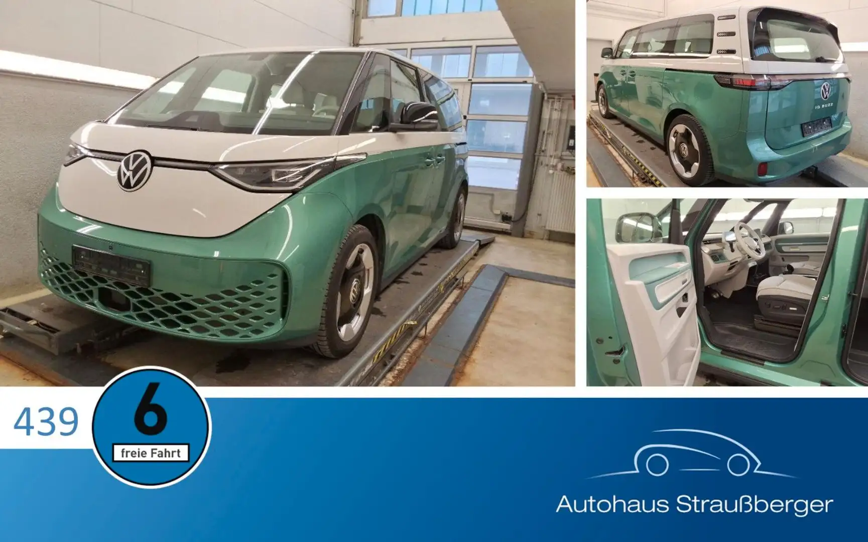 Volkswagen ID. Buzz Bus Pro ACC AHK 360° IQL QI Memory 2-ZK. Grün - 1