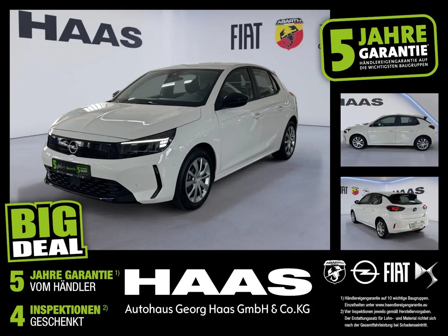 Opel Corsa F 1.2 Turbo Edition Klimaanlage,Bluetooth White - 1