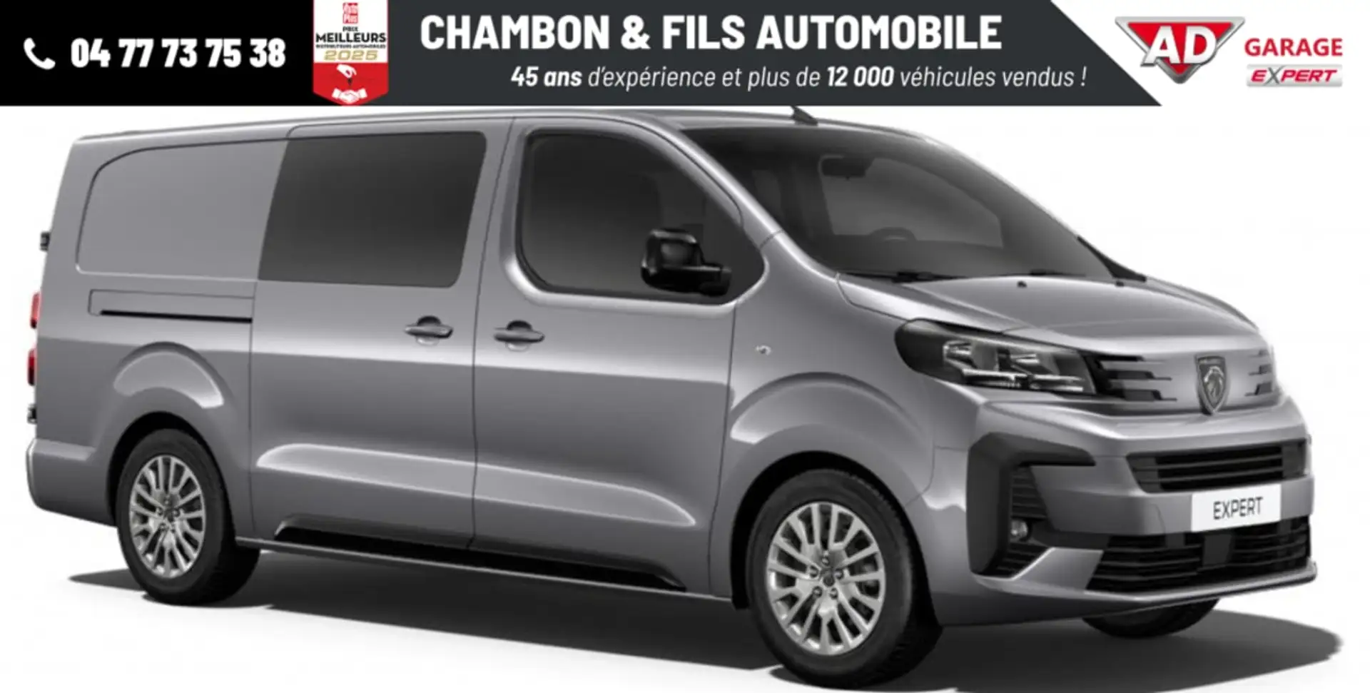 Peugeot Expert CABINE APPROFONDIE CA FIXE XL BLUEHDI 180 S&S EAT8 Gris - 1