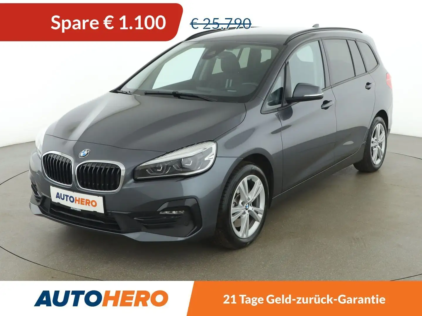 BMW 218 218d Gran Tourer Sport Line Aut. *HUD*MEMORY*CAM* Grau - 1