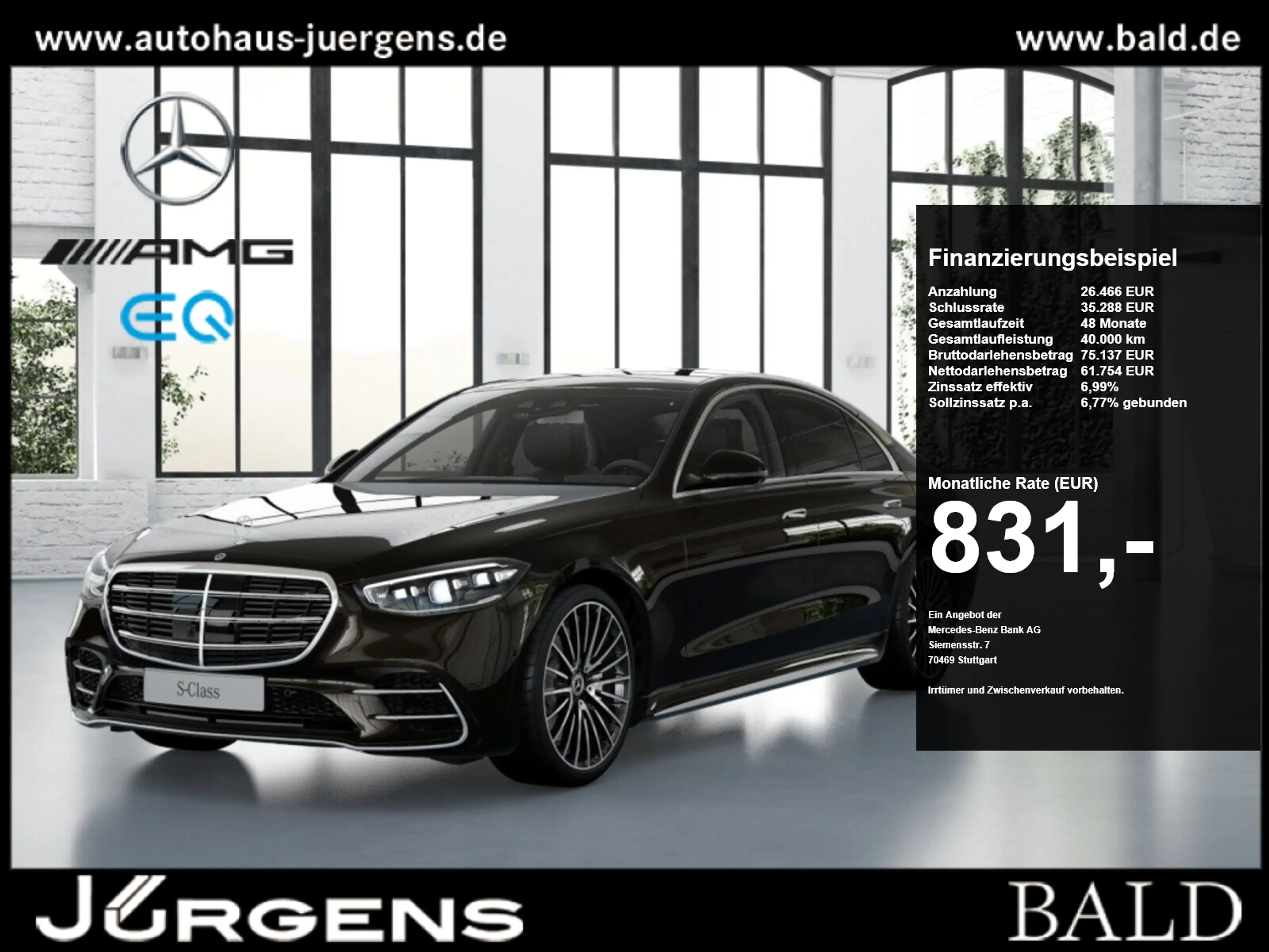 Mercedes-Benz S 580 4M AMG-Sport/Pano/Burm/HUD/Sitzkl/Airm/21"