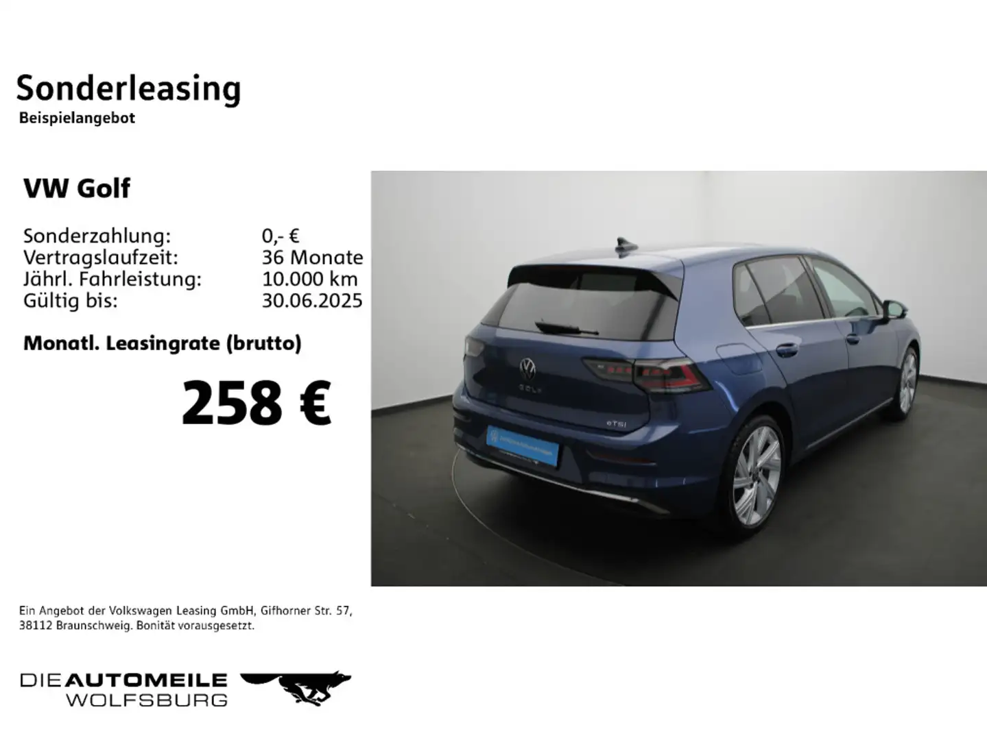 Volkswagen Golf 8 VIII 1.5 eTSI DSG Style Stand/AHK/Pano Blu/Azzurro - 2