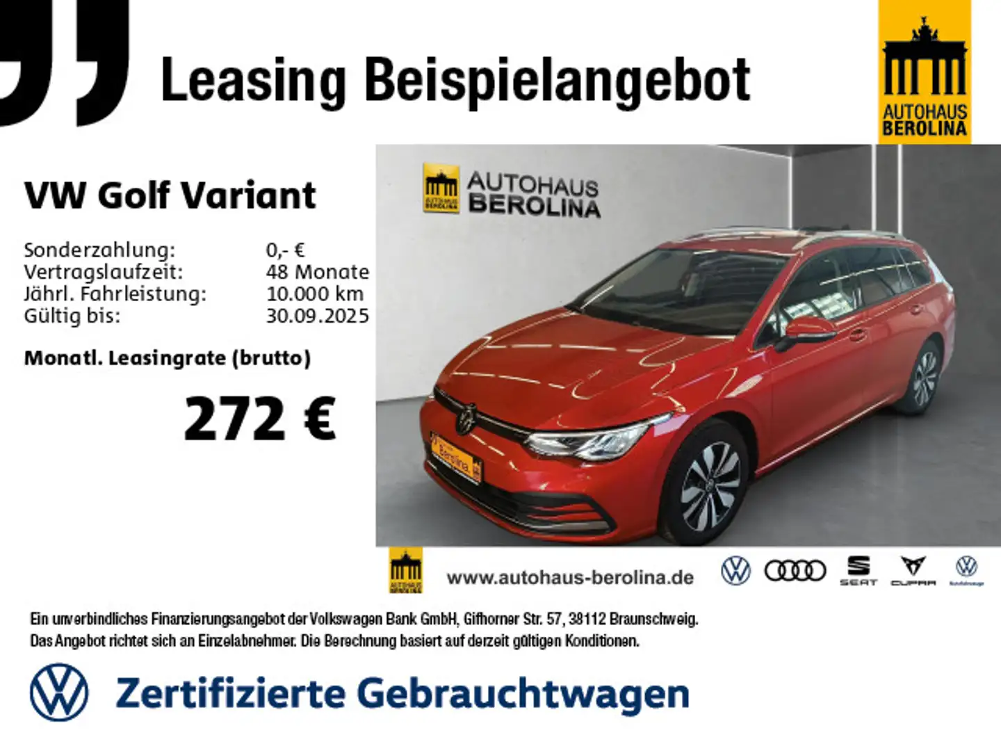 Volkswagen Golf Variant Golf VIII Variant 1.0 eTSI Move DSG *ACC*PDC* Roşu - 1