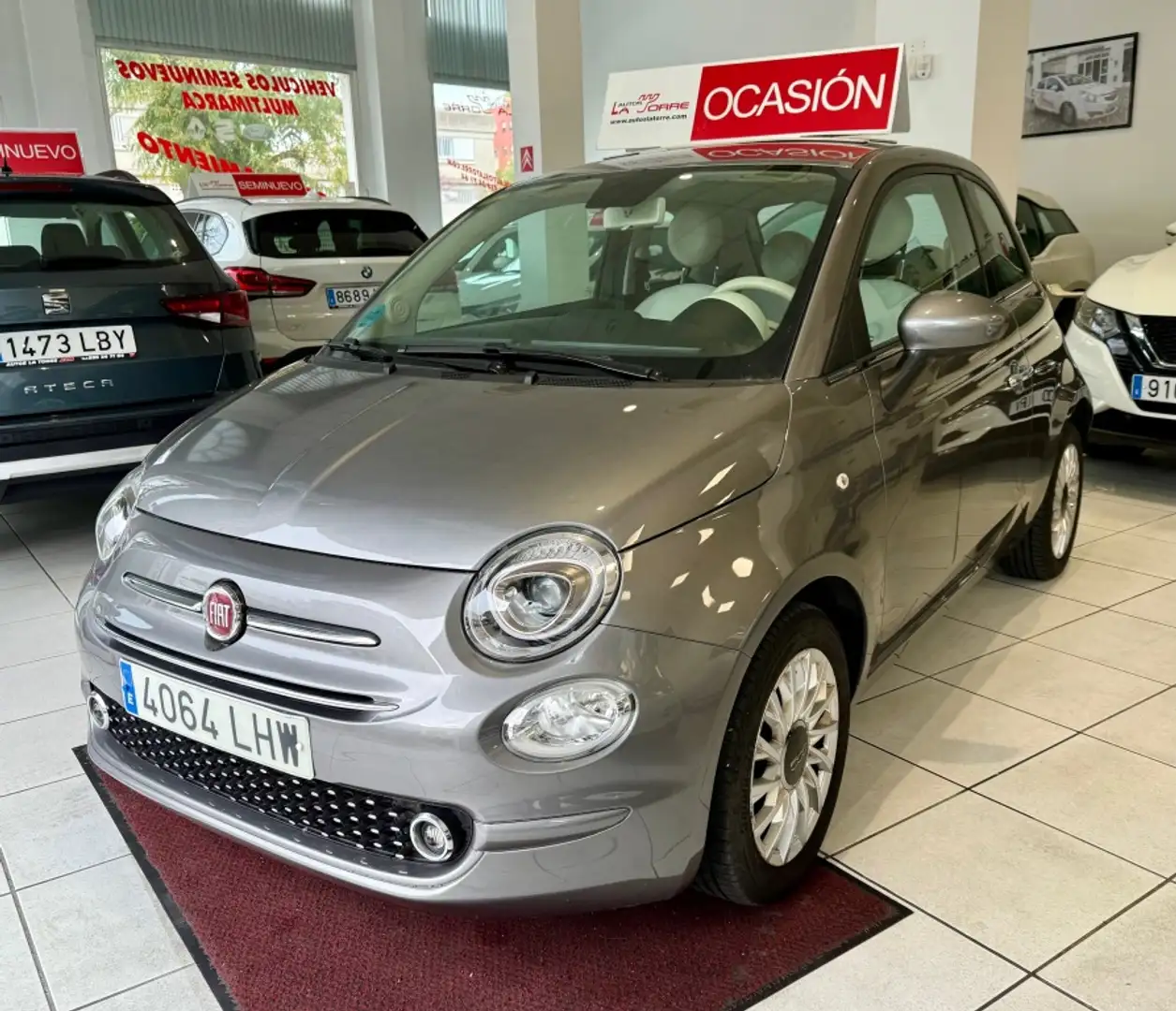 Fiat 500 1.2 Lounge Gris - 1