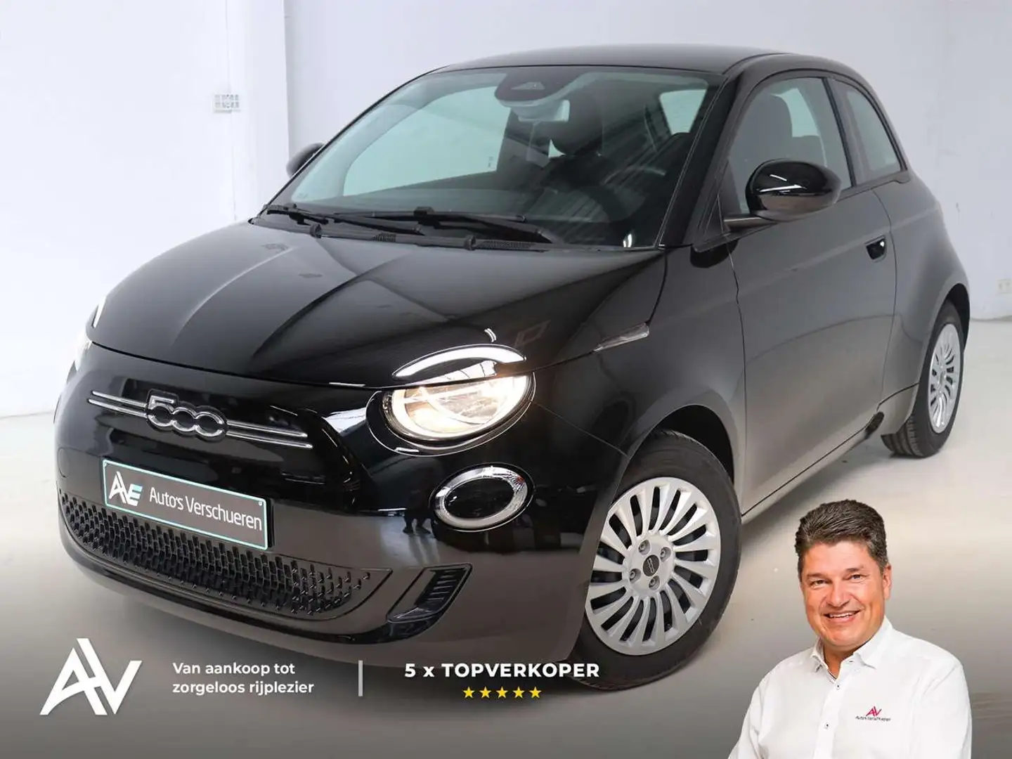 Fiat 500e Action ** Lane Assist Airco Bluetooth Zwart - 1