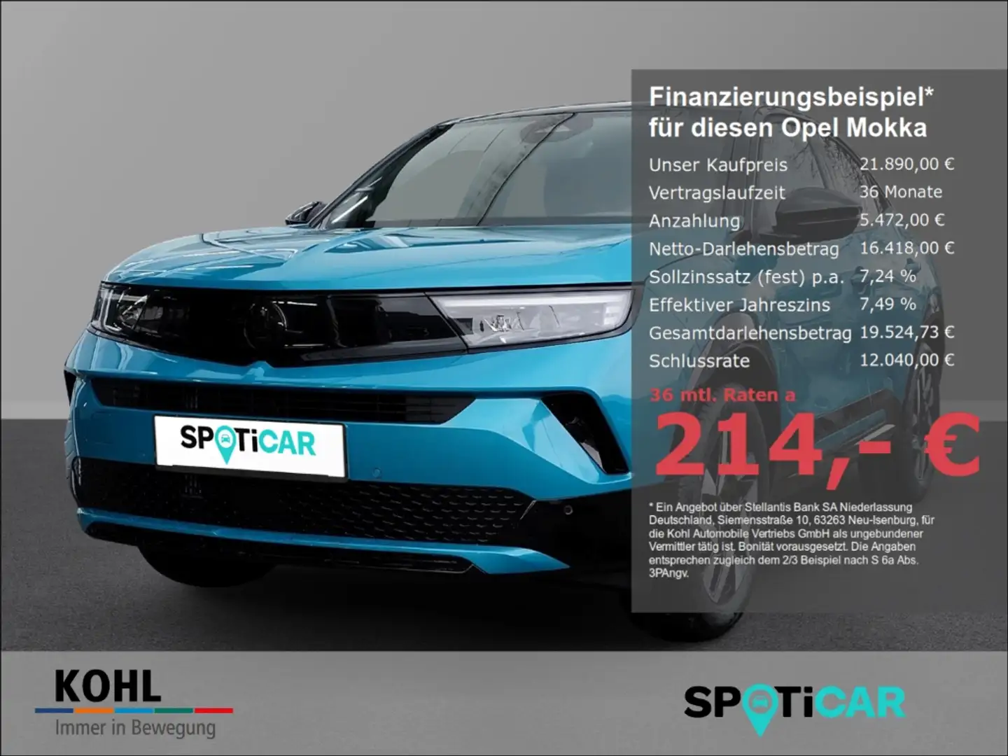 Opel Mokka GS 1.2 Turbo 136PS Allwetter LED Navi Klimaautom Vert - 1