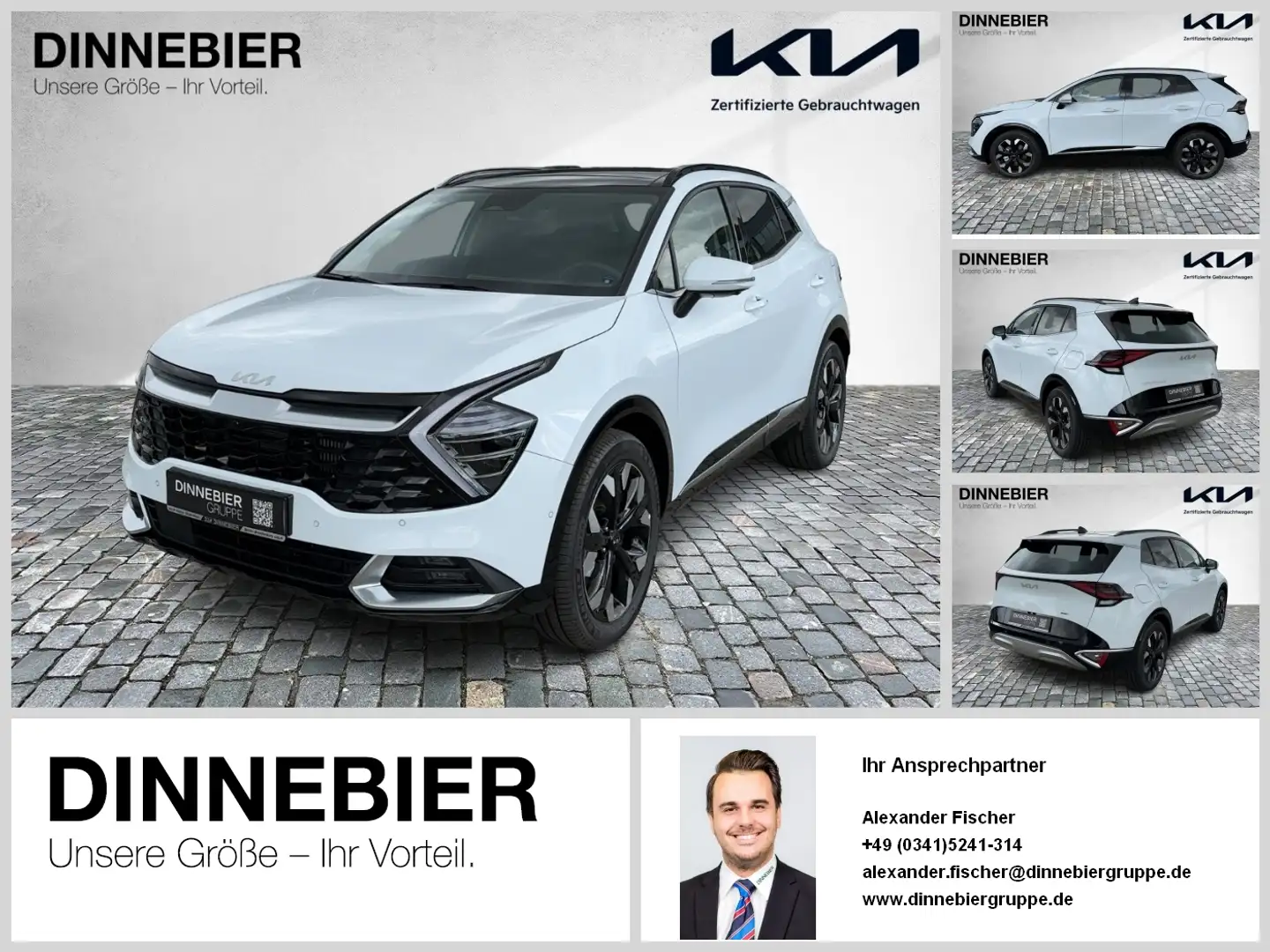 Kia Sportage Plug & Ride AWD+360°+Glasdach+LED Weiß - 1