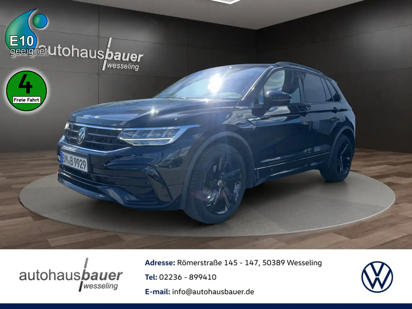 Volkswagen Tiguan 1.5l TSI R-Line *Pano,CargoPake,ACC,APP,NAV,EasyOp Schwarz - 1