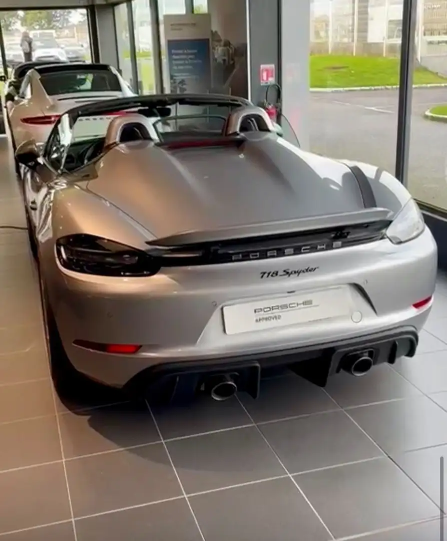 Porsche Boxster spyder 718 APPROVED 420ch Gris - 2