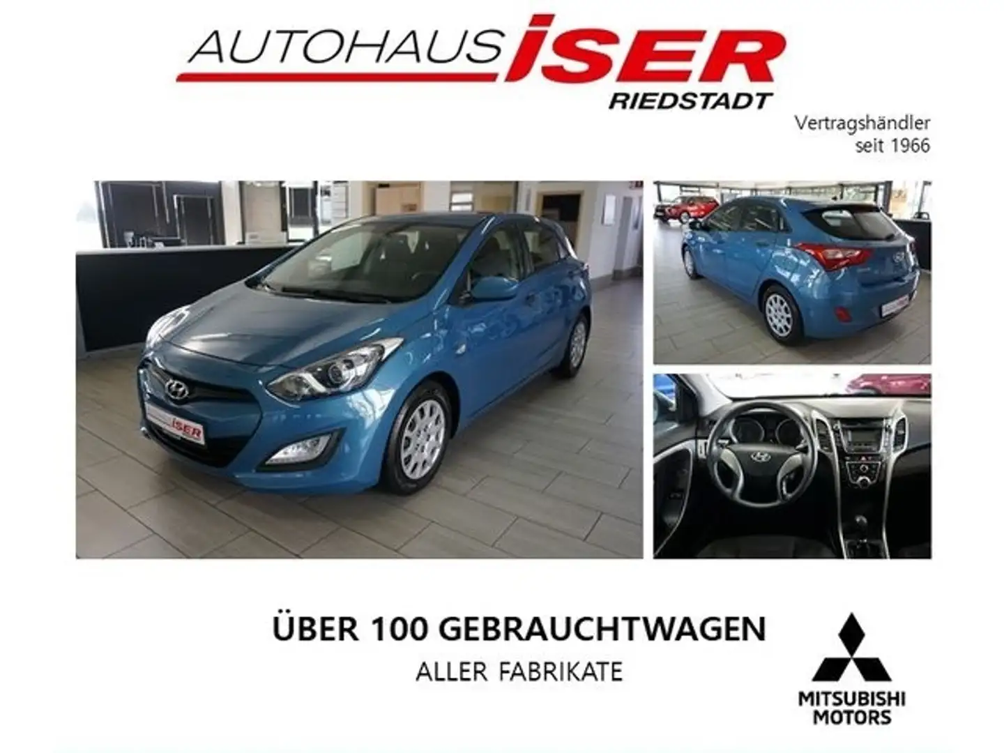 Hyundai i30 1.4 Classic Tüv neu USB Klima Airb Regensensor Bleu - 1
