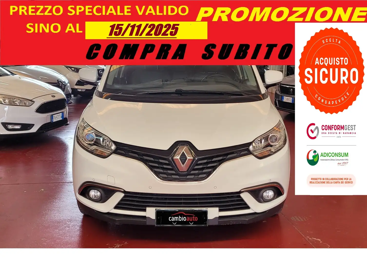 Renault Scenic Scenic IV 2017 1.5 dci energy Business 110cv edc Bianco - 1