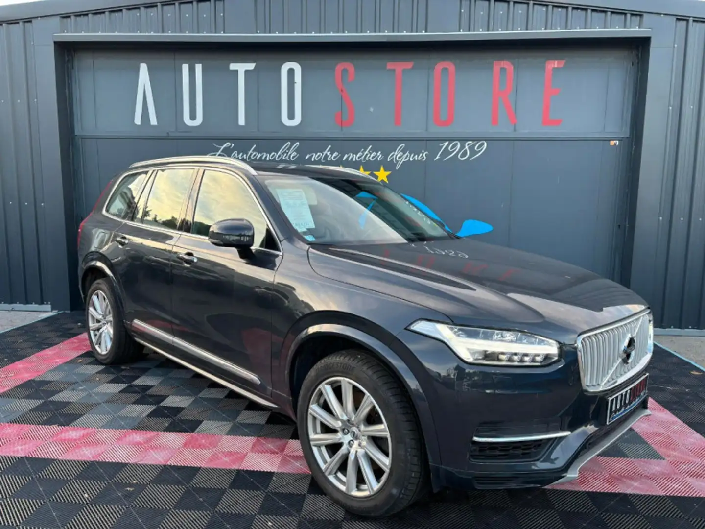Volvo XC90 T8 TWIN ENGINE 303+87 CH INSCRIPTION LUXE GEARTRONIC 7 PLACES Gris - 2