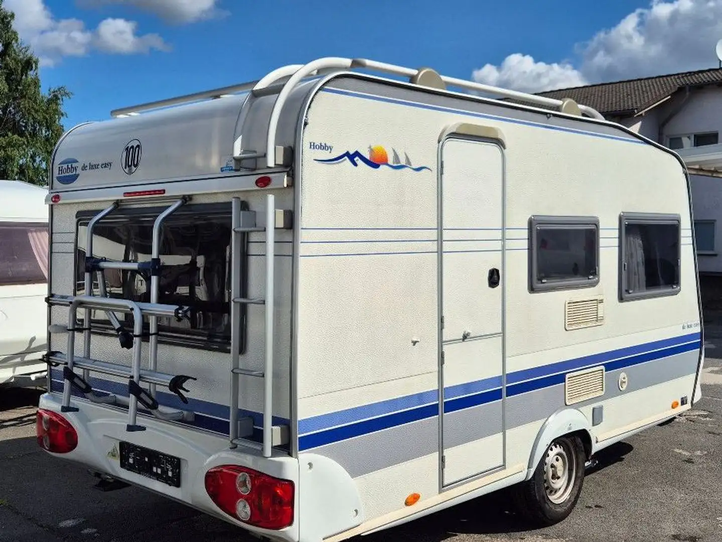 Hobby de luxe 400*4Per*Tüv/Gas neu*100km/h*Mover*Zelt* Blanc - 2