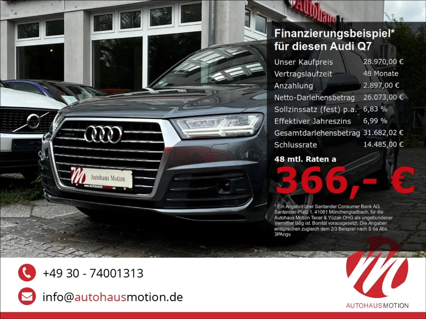 Audi Q7 3.0 TDI quattro S line LED PANO KAMERA ACC LUFT Grau - 1