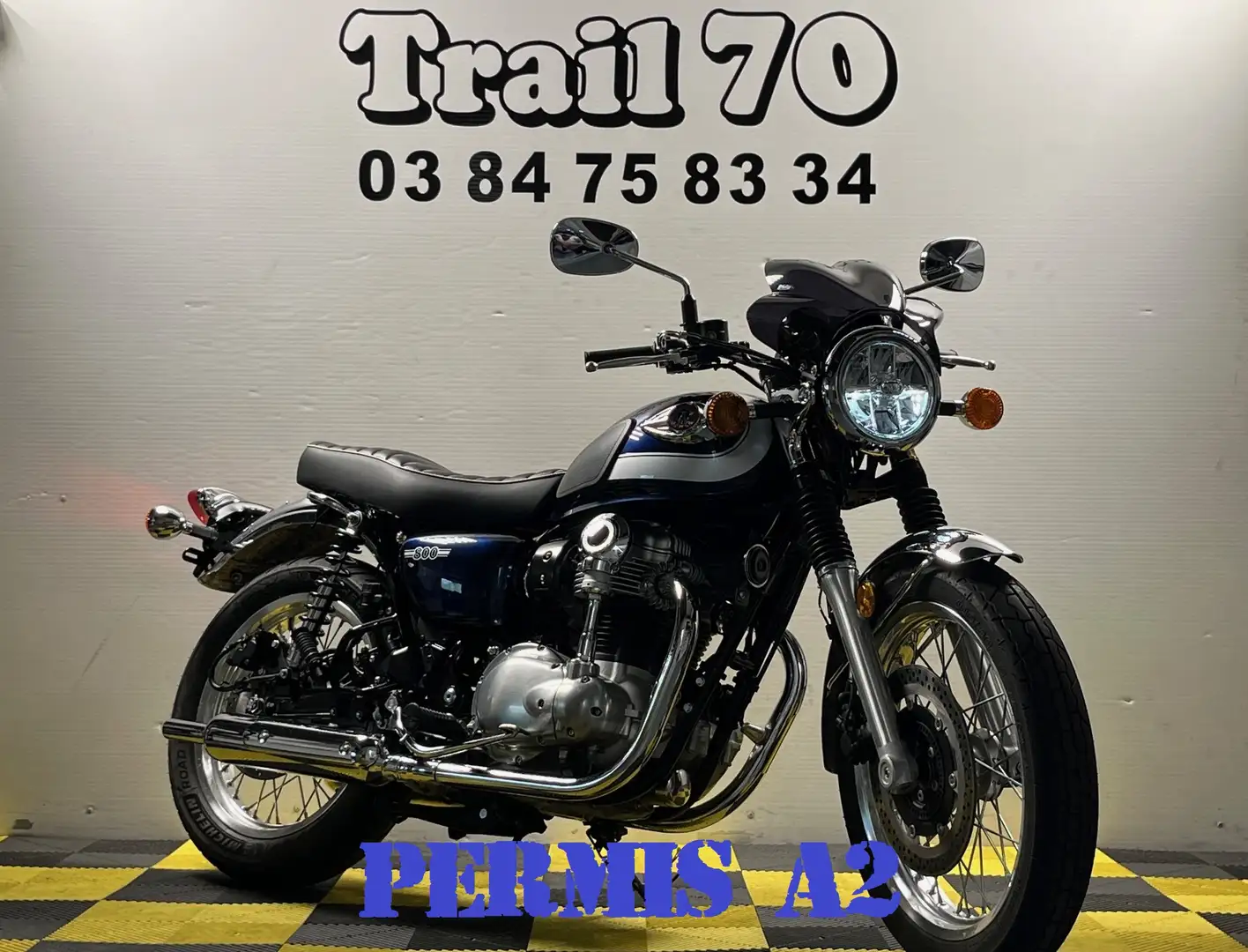 Kawasaki W 800 Bleu - 1