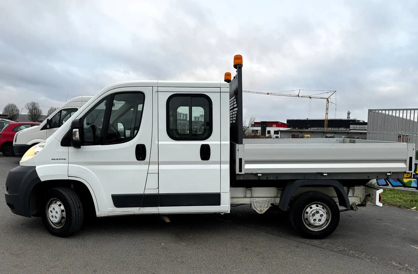 Fiat Ducato2,3*Pritsche*Doppelk.*7-Sitze*Aut.*Klima*AHK Blanc - 2