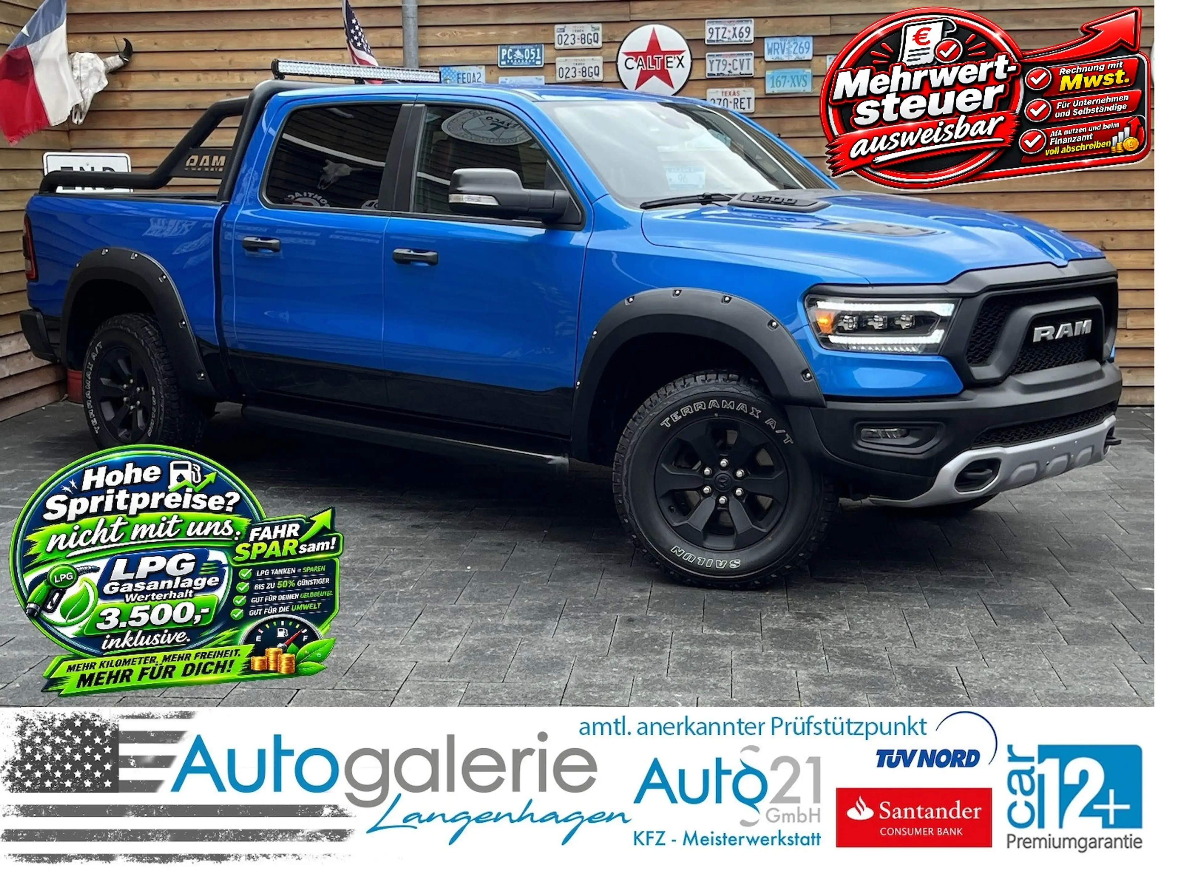 Dodge RAM 1500 REBEL 4x4 LPG AHK 5,7L LED Rollbar