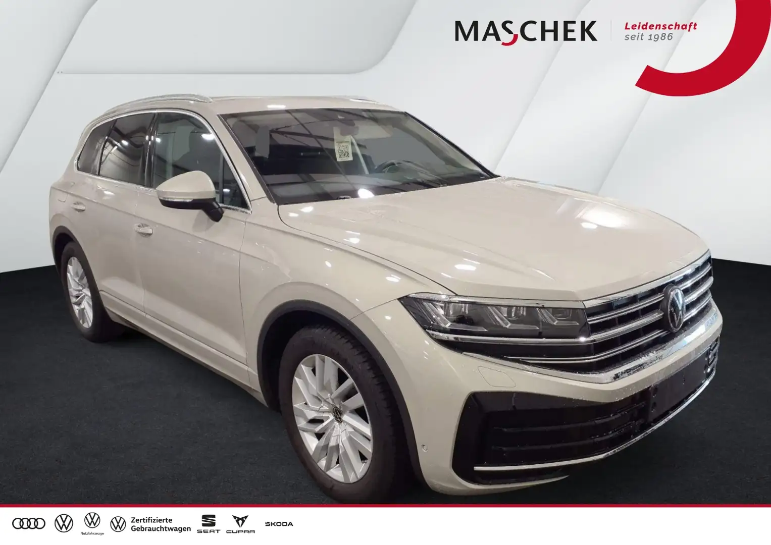 Volkswagen Touareg Elegance 3.0 TDI Luftfwk AHK Kamera Leder Sitzh. A Beige - 1