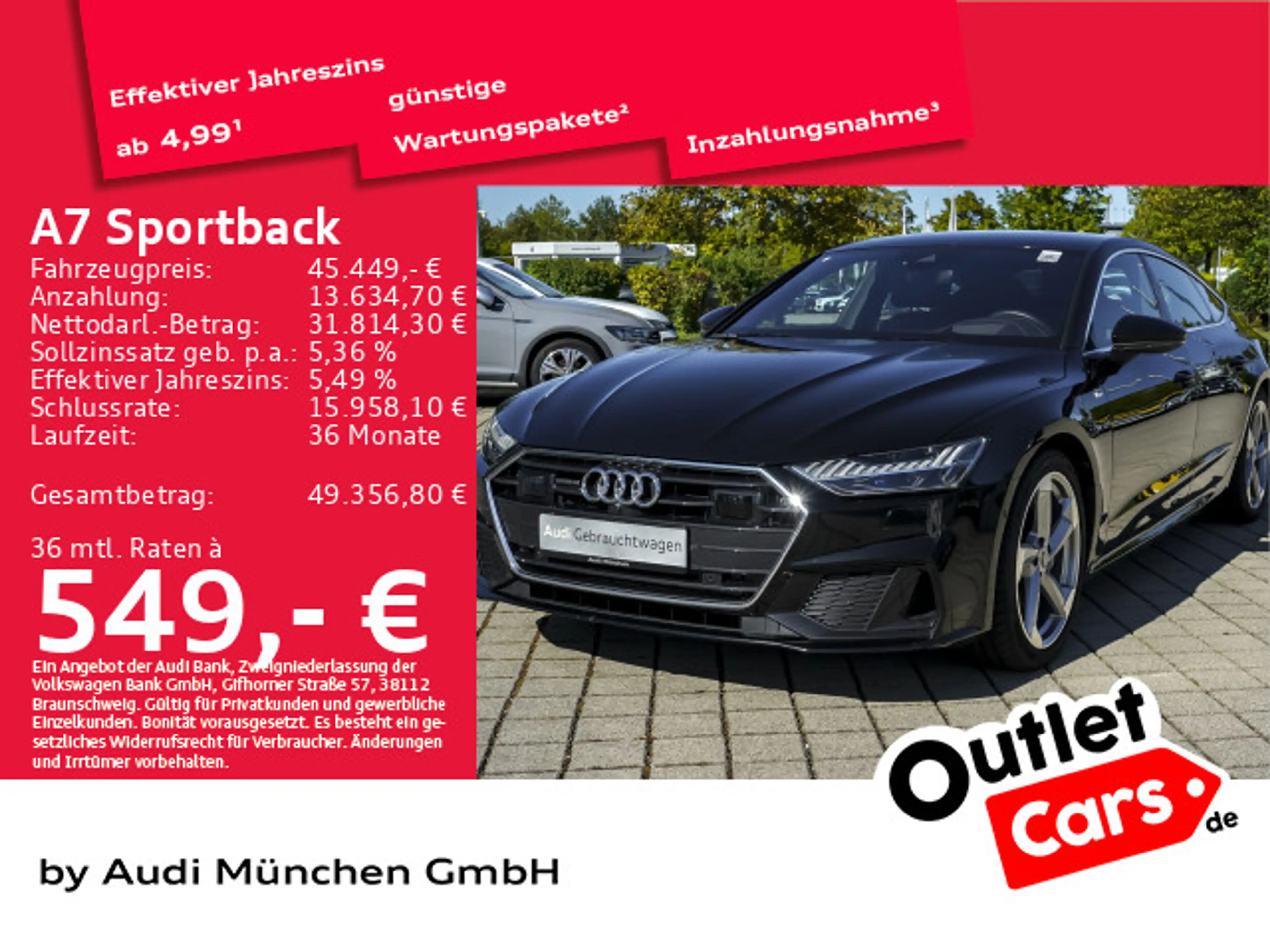 Audi A7 50 TFSI e S line B&O/HuD/Matrix/ACC